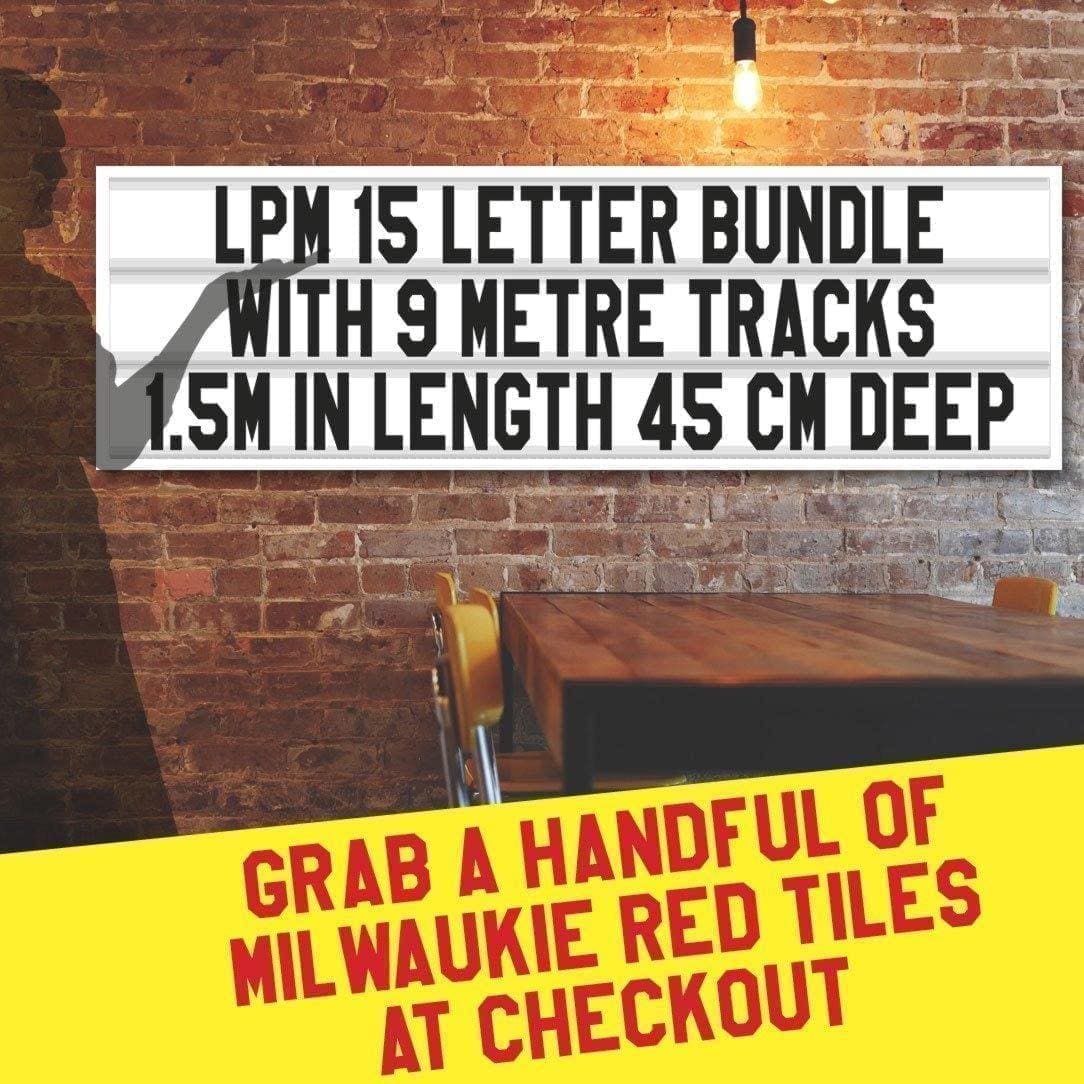 Letterboard Sign kits with letters | 1 set of LPM 22 with 6 Metres of tracking. Our pre-packed bundles make buying letters and tracks even simpler.