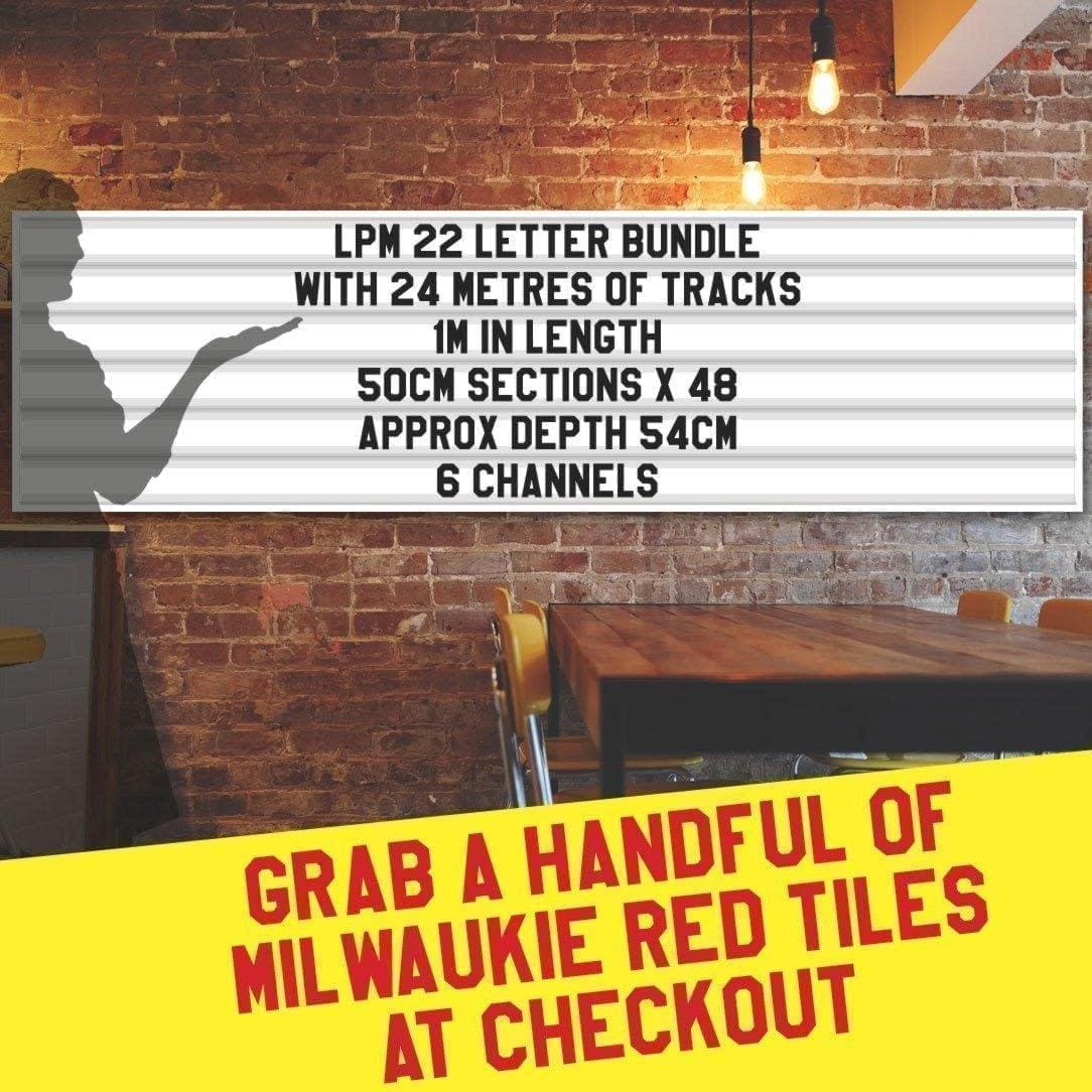 letterboard Sign kits with letters | 3 set of LPM 22 with 24 Metres of tracking. Our pre-packed bundles make buying letters and tracks even simpler.