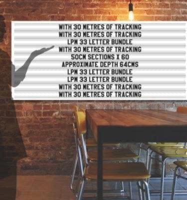 letterboard Sign kits with letters | 3 set of LPM 33 with 30 Metres of tracking. Our pre-packed bundles make buying letters and tracks even simpler.