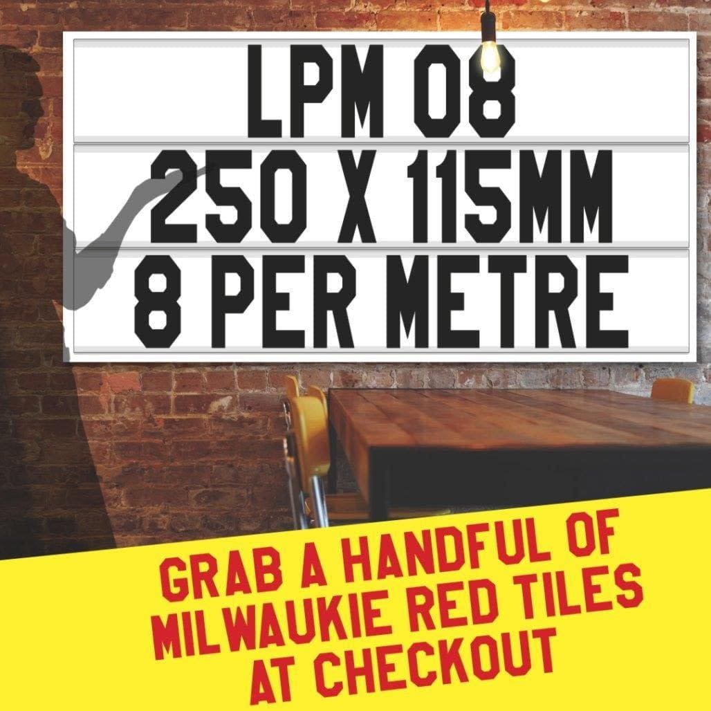 letterboard Sign kits with letters | 1 set of LPM 08 with 9 Metres of tracking. Our pre-packed bundles make buying letters and tracks even simpler.